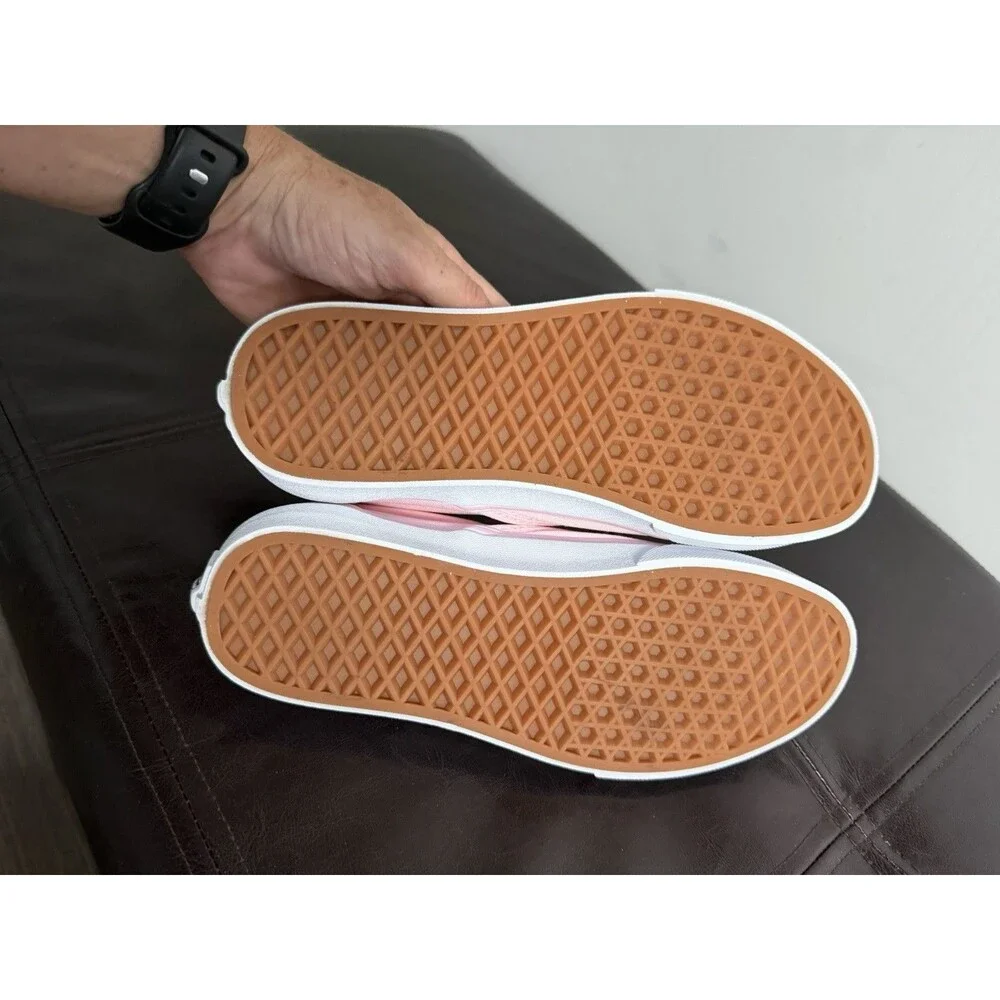 Vans Classic Slip-On Women’s Size 8 Pink White Athletic Skate Shoes Sneakers - Picture 7 of 7